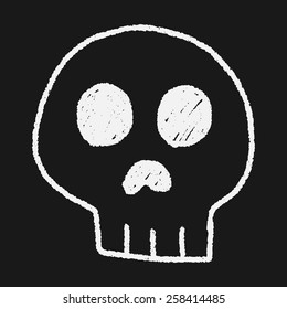 skull doodle drawing