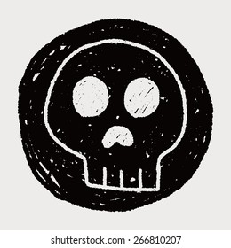 skull doodle drawing