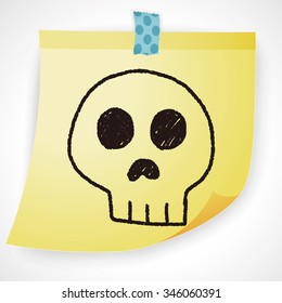 skull doodle drawing