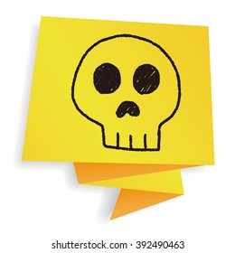 skull doodle drawing