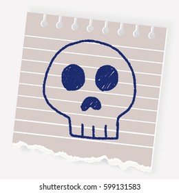 skull doodle drawing