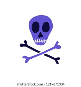 skull doodle icon