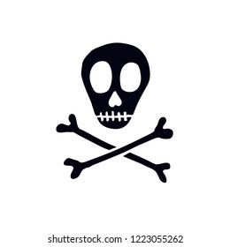 skull doodle icon