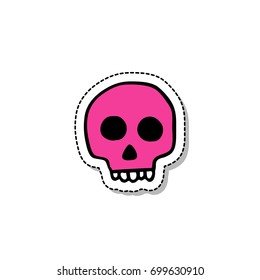 skull doodle icon