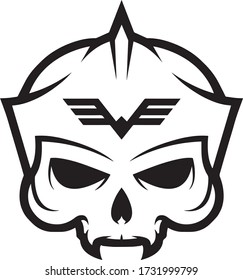 Skull drawing, with a combination for games