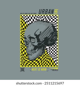 skull, drawing illustration fashion tee graphic