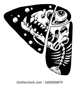 SKULL DRAWING VECTOR DESIGN BEST FOR TATTOOS OR T-SHIRT DESIGN