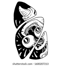 SKULL DRAWING VECTOR DESIGN BEST FOR TATTOOS OR T-SHIRT DESIGN 2