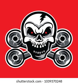 Skull Drone Logo Design :Layered Vector Illustration - Easy to Edit
