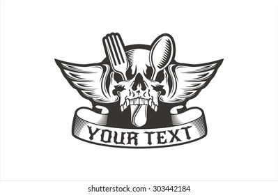 Skull eat wings