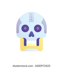 Skull. Editable vector icon, coloured.
