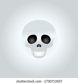 Skull Emoji Icon. Vector Illustration