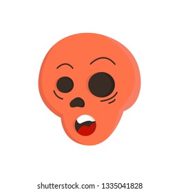 Skull emoticon with expressions