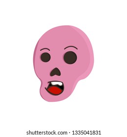 Skull emoticon with expressions