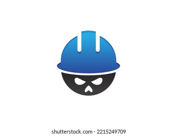 Skull Engineering Logo Illustration Template