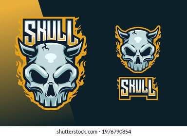 Skull Esport Logo Design Illustration