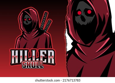 skull esport logo - premium vector