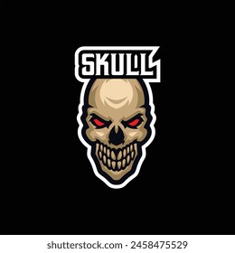 skull esport mascot design logo