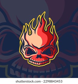 Skull esport Mascot logo vector