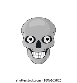 Skull with eyes for Halloween, vector illustration, clipart, design, decoration, icon, sign, flat, sketch, banner, logo, scrapbooking