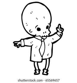 skull face cartoon character