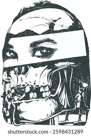  skull face musk art design
