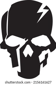 Skull face tattoo type vector design