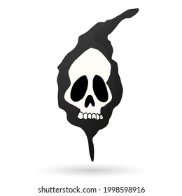 skull face vector in Halloween day , isolated on white background , vector illustration EPS 10