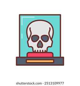 Ícones preenchidos com caveira , ilustração de vetor