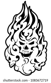 The skull and fire illustration,
I designed the skull and fire,
