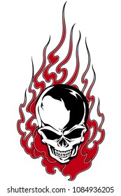The skull and fire illustration,
I designed the skull and fire,

