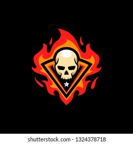 Skull Fire illustration vector template. Suitable for Creative Industry, Multimedia, entertainment, Educations, Shop, and any related business