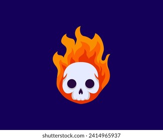Skull Fire Logo. creative and unique