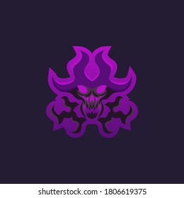 Logo de la mascota contra incendios Skull E Sport Gaming