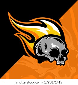 Skull Fire Mascot Logo Stock Vector (Royalty Free) 1793871415 ...