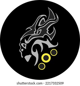 Skull fire men black skeleton image 