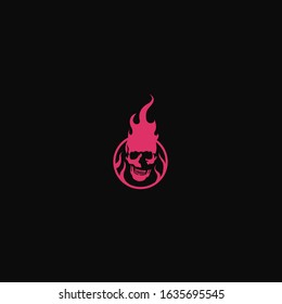 Skull fire vector image for web and design