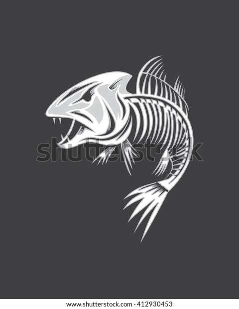 Download Skull Fish Stock Vector (Royalty Free) 412930453