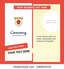 Skull flag Company Brochure Template. Vector Busienss Template