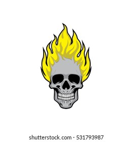 Skull Flames Vector Illustration Vol 4