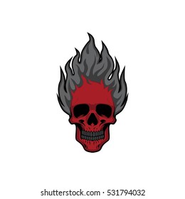 Skull Flames Vector Illustration Vol 11