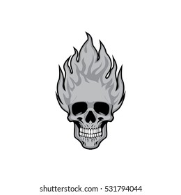 Skull Flames Vector Illustration Vol 3