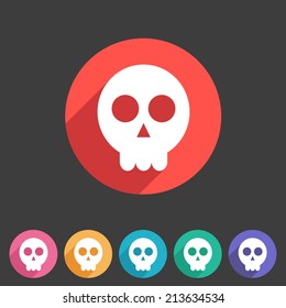 Skull flat icon