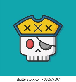 skull flat icon