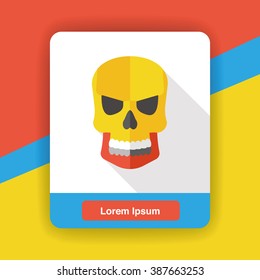 Skull flat icon