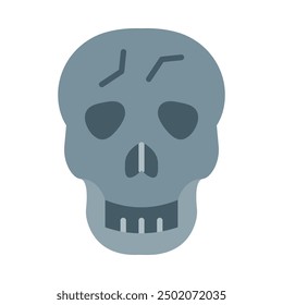 Skull Flat Icon Design For Personal nad Commercial Use