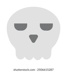 Skull Flat Icon Design For Personal nad Commercial Use