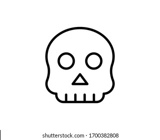 Skull flat icon. Single high quality outline symbol for web design or mobile app.  Skull thin line signs for design logo, visit card, etc. Outline pictogram EPS10