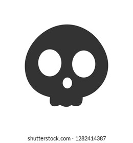 Skull flat icon vector.