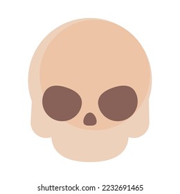 skull flat icon white background